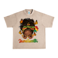 French Oak afro messy bun juneteenth Urban Heavy Tee - texasbilliewilder