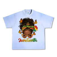 Grape Ice afro messy bun juneteenth Urban Heavy Tee - texasbilliewilder