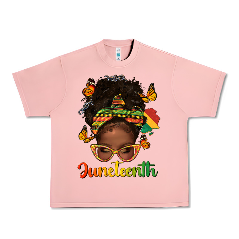 Afro Messy Bun Juneteenth Urban Heavy Tee by texasbilliewilder | Teevron