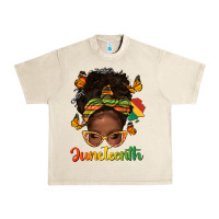 Sandshell afro messy bun juneteenth Urban Heavy Tee - texasbilliewilder