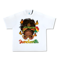 White afro messy bun juneteenth Urban Heavy Tee - texasbilliewilder