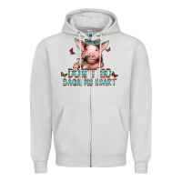 Dove Grey don't go bacon my heart Zipper Hoodie - CowhideDigitalArt