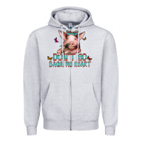 Heather Grey don't go bacon my heart Zipper Hoodie - CowhideDigitalArt