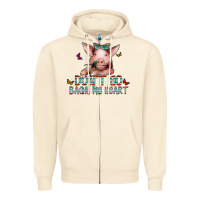 Sandshell don't go bacon my heart Zipper Hoodie - CowhideDigitalArt