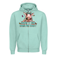 Seafoam don't go bacon my heart Zipper Hoodie - CowhideDigitalArt