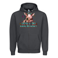 Smoke don't go bacon my heart Zipper Hoodie - CowhideDigitalArt