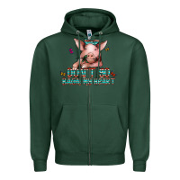 Sports Green don't go bacon my heart Zipper Hoodie - CowhideDigitalArt