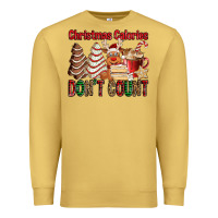 Antique Gold Christmas Calories don't count Christmas tree cake Premium Sweatshirt - Jasminsmagicworld