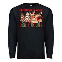 Black Christmas Calories don't count Christmas tree cake Premium Sweatshirt - Jasminsmagicworld