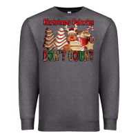 Charcoal Heather Christmas Calories don't count Christmas tree cake Premium Sweatshirt - Jasminsmagicworld