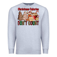 Heather Grey Christmas Calories don't count Christmas tree cake Premium Sweatshirt - Jasminsmagicworld