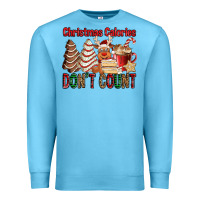 Ocean Blue Christmas Calories don't count Christmas tree cake Premium Sweatshirt - Jasminsmagicworld
