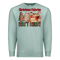 Seafoam Christmas Calories don't count Christmas tree cake Premium Sweatshirt - Jasminsmagicworld