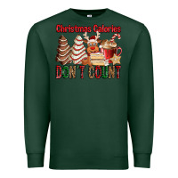 Sports Green Christmas Calories don't count Christmas tree cake Premium Sweatshirt - Jasminsmagicworld
