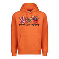 Carrot peace love makeup Premium Hoodie - MaliasSmallBusiness
