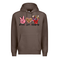 Coffee peace love makeup Premium Hoodie - MaliasSmallBusiness