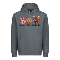 Rock peace love makeup Premium Hoodie - MaliasSmallBusiness
