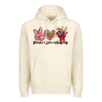 Sandshell peace love makeup Premium Hoodie - MaliasSmallBusiness