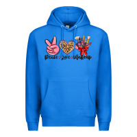 True Royal peace love makeup Premium Hoodie - MaliasSmallBusiness