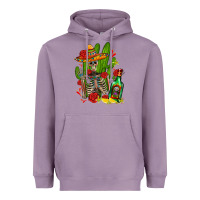 Lavender skeleton with sombrero and tequila Heavyweight Hoodie - AdoDesignShop