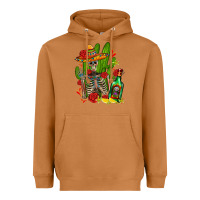 Meerkat skeleton with sombrero and tequila Heavyweight Hoodie - AdoDesignShop