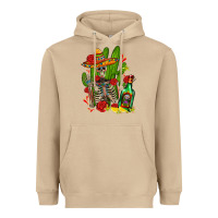 Mushroom skeleton with sombrero and tequila Heavyweight Hoodie - AdoDesignShop