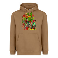 Toasted Coconut skeleton with sombrero and tequila Heavyweight Hoodie - AdoDesignShop