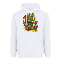 White skeleton with sombrero and tequila Heavyweight Hoodie - AdoDesignShop