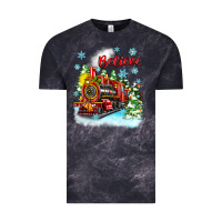 Cloud Black christmas polar express believe Vintage Tee - Zillion Design Studio