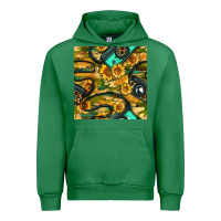 Emerald Leopard Digital Camera And Sunflowers With Camouflage Seamless Pattern Urban Hoodie - BundleAndBundleShop