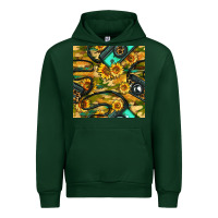 Forest Green Leopard Digital Camera And Sunflowers With Camouflage Seamless Pattern Urban Hoodie - BundleAndBundleShop