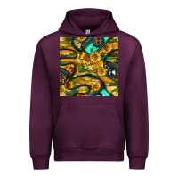 Mauve Wine Leopard Digital Camera And Sunflowers With Camouflage Seamless Pattern Urban Hoodie - BundleAndBundleShop