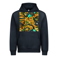 Navy Leopard Digital Camera And Sunflowers With Camouflage Seamless Pattern Urban Hoodie - BundleAndBundleShop