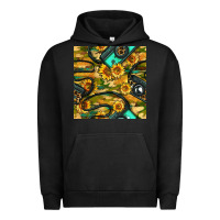 Pigment Black Leopard Digital Camera And Sunflowers With Camouflage Seamless Pattern Urban Hoodie - BundleAndBundleShop
