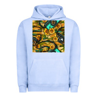 Pigment Grape Ice Leopard Digital Camera And Sunflowers With Camouflage Seamless Pattern Urban Hoodie - BundleAndBundleShop
