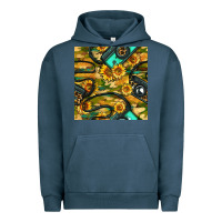Pigment Midnight Navy Leopard Digital Camera And Sunflowers With Camouflage Seamless Pattern Urban Hoodie - BundleAndBundleShop