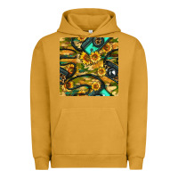 Pigment Peanut Butter Leopard Digital Camera And Sunflowers With Camouflage Seamless Pattern Urban Hoodie - BundleAndBundleShop