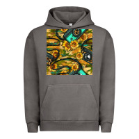 Pigment Tornado Leopard Digital Camera And Sunflowers With Camouflage Seamless Pattern Urban Hoodie - BundleAndBundleShop