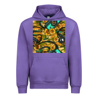 Tulip Leopard Digital Camera And Sunflowers With Camouflage Seamless Pattern Urban Hoodie - BundleAndBundleShop