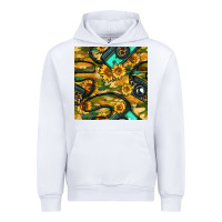 White Leopard Digital Camera And Sunflowers With Camouflage Seamless Pattern Urban Hoodie - BundleAndBundleShop