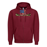 Burgundy patriotic dad life 16oz libbey cup Zipper Hoodie - HRA Design Shop