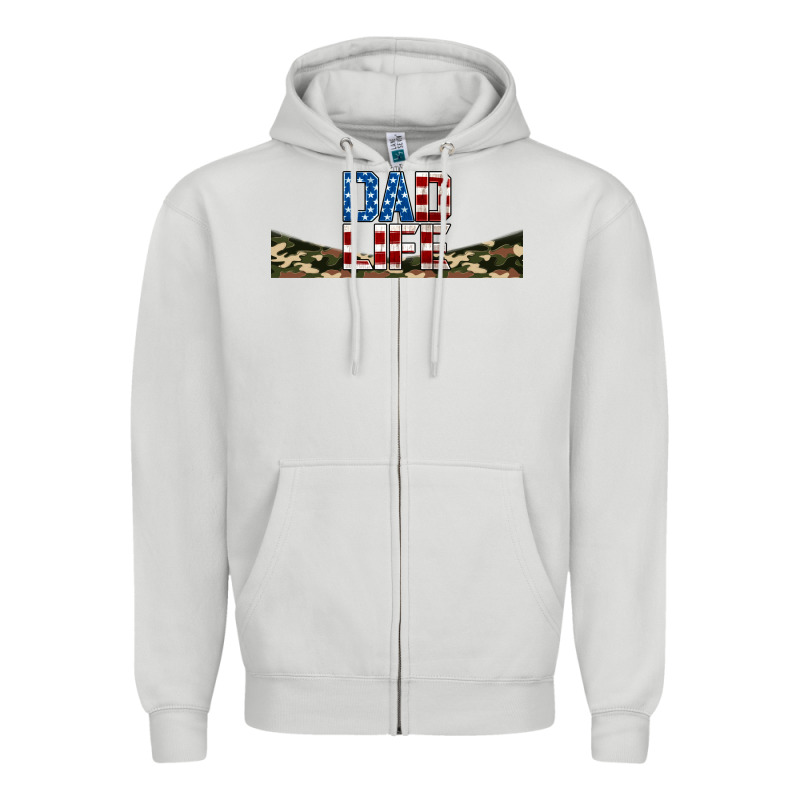 Patriotic Dad Life 16oz Libbey Cup Zipper Hoodie by HRA Design Shop | Teevron