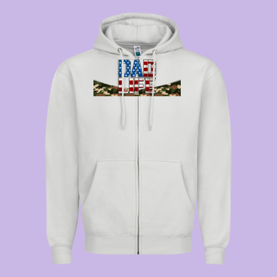 Patriotic Dad Life 16oz Libbey Cup Zipper Hoodie Designed By Hra Design Shop