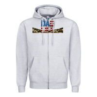 Heather Grey patriotic dad life 16oz libbey cup Zipper Hoodie - HRA Design Shop