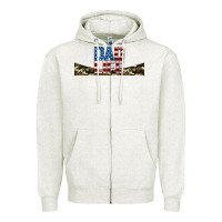 Oatmeal Heather patriotic dad life 16oz libbey cup Zipper Hoodie - HRA Design Shop