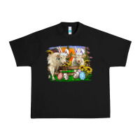 Black Easter Farm Cows Bunny Ears And Eggs Urban Heavy Tee - RanaPortraitStore