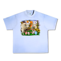 Grape Ice Easter Farm Cows Bunny Ears And Eggs Urban Heavy Tee - RanaPortraitStore