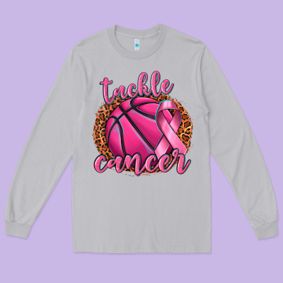 Tackle Cancer Basketball Long Sleeve Tee Designed By Texasbilliewilder