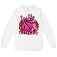 White tackle cancer basketball Long Sleeve Tee - texasbilliewilder