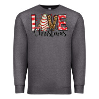 Charcoal Heather love christmas tree cake Premium Sweatshirt - Jasminsmagicworld